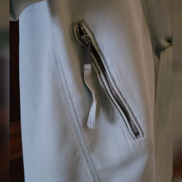 Women'BCBG Light Weight, Cotton Blend Coat/Duster/Trench Coat -  Size Large - Picture 5 of 7